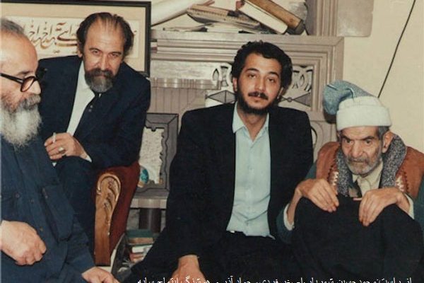از راست: محمدحسین شهریار - اصغر فردی - جواد آذر - هوشنگ ابتهاج سایه