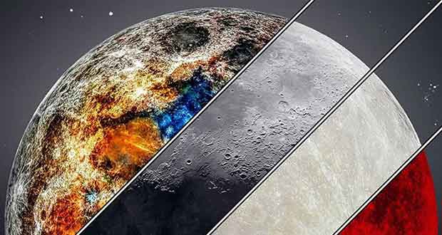 این عکس معروف سوپرمون٬ رنگارنگ بودن ماه را ثابت می کند